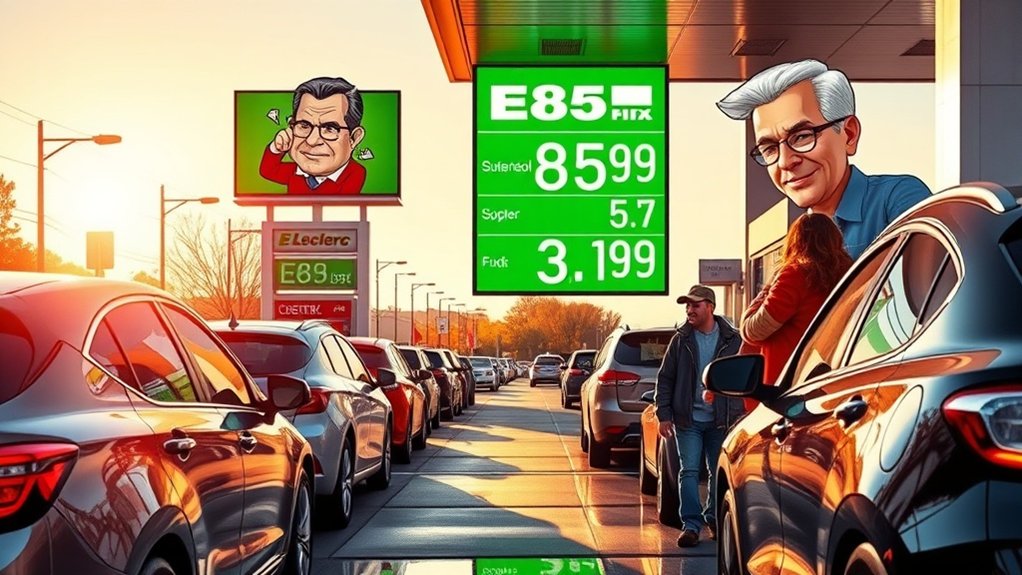 aumento del precio del combustible E85
